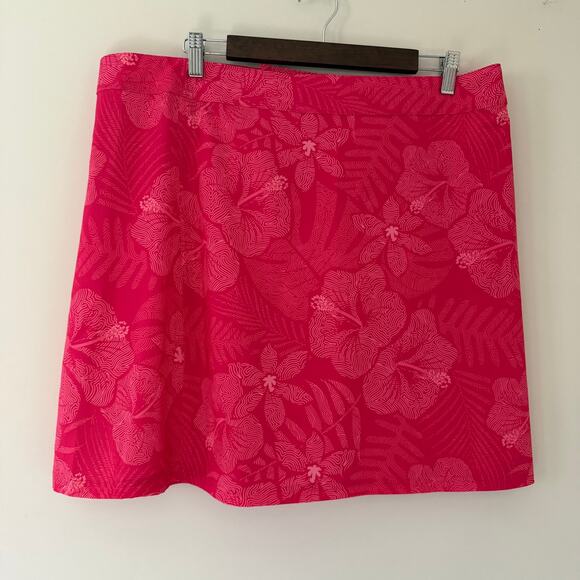 Ripskirt Hawaii Dresses & Skirts - Rip Skirt Hawaii Pink Magenta Adjustable Waist Mini Skirt Floral Size Large
